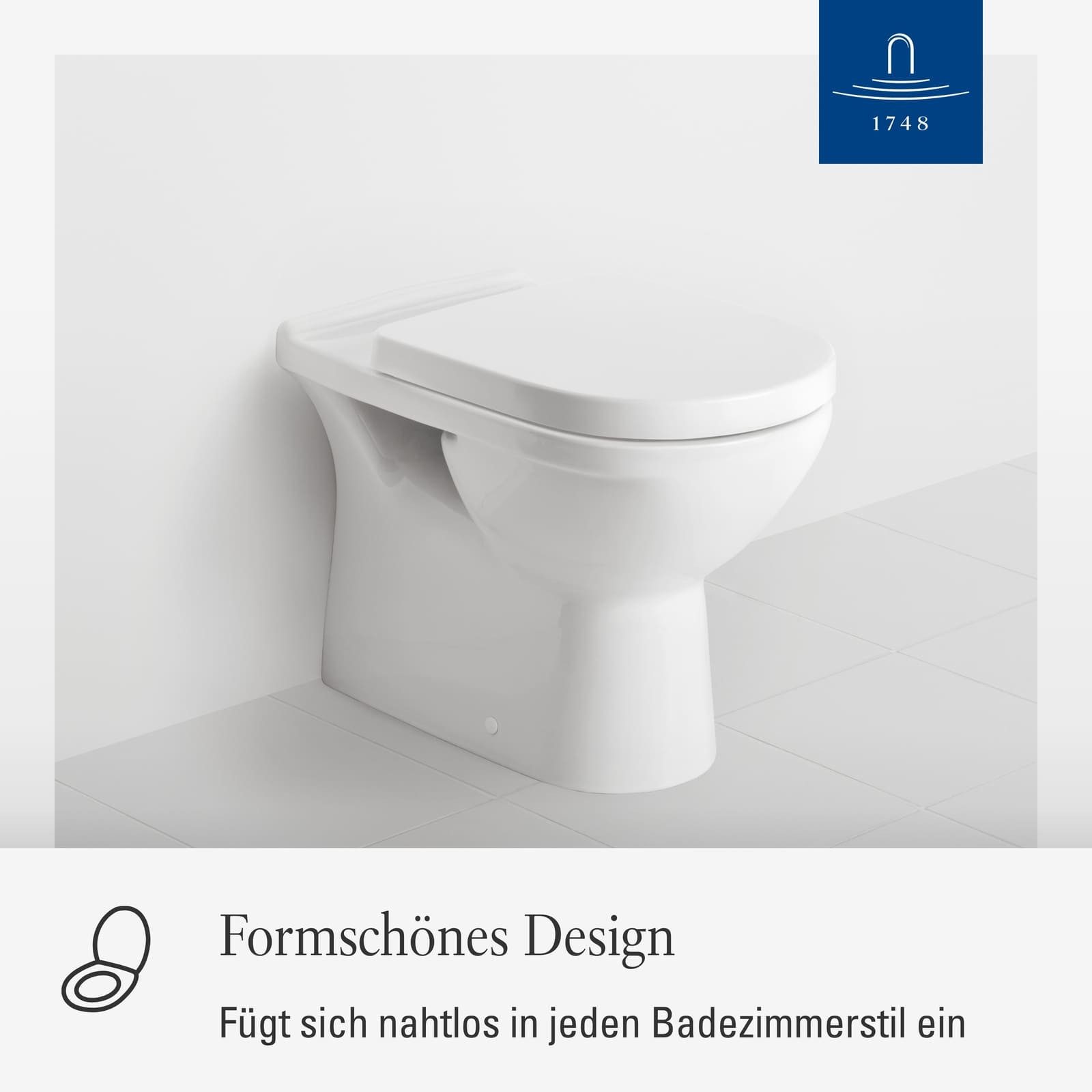 Villeroy & Boch WC-Sitz O.novo WC-Sitz 423 x 368 x 51 mm (1-St), Kein SoftClose, Kein QuickRelease
