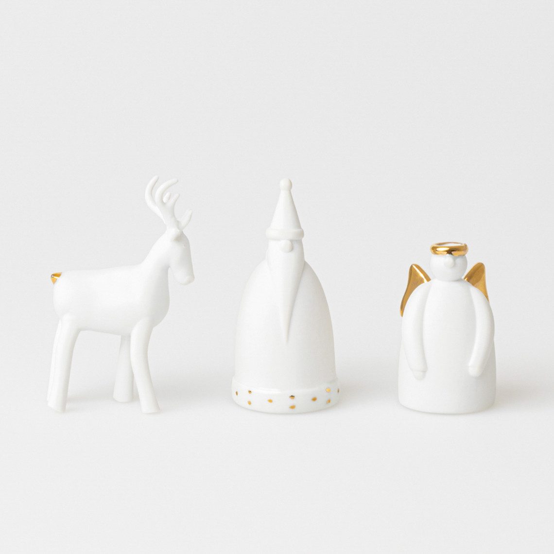 Räder Dekofigur räder Weihnachtsfiguren Dekofigur Porzellan weiß 3er Set günstig online kaufen