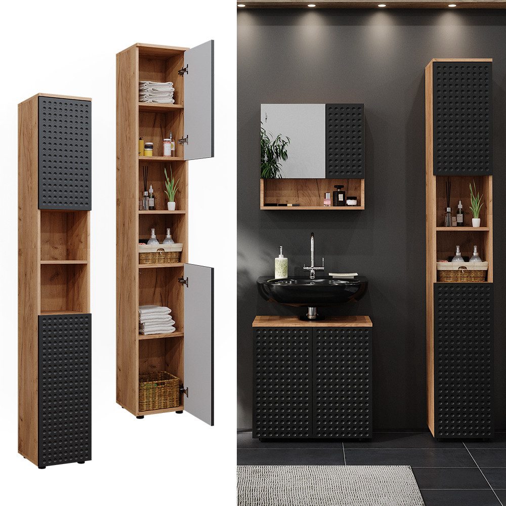 Vicco Hochschrank Irma, Goldkraft Eiche/Anthrazit, 30 günstig online kaufen