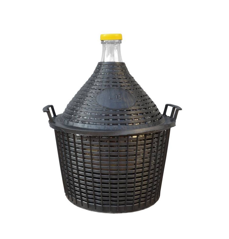 Vina Vorratsglas Glasballon im Schutzkorb, Glas