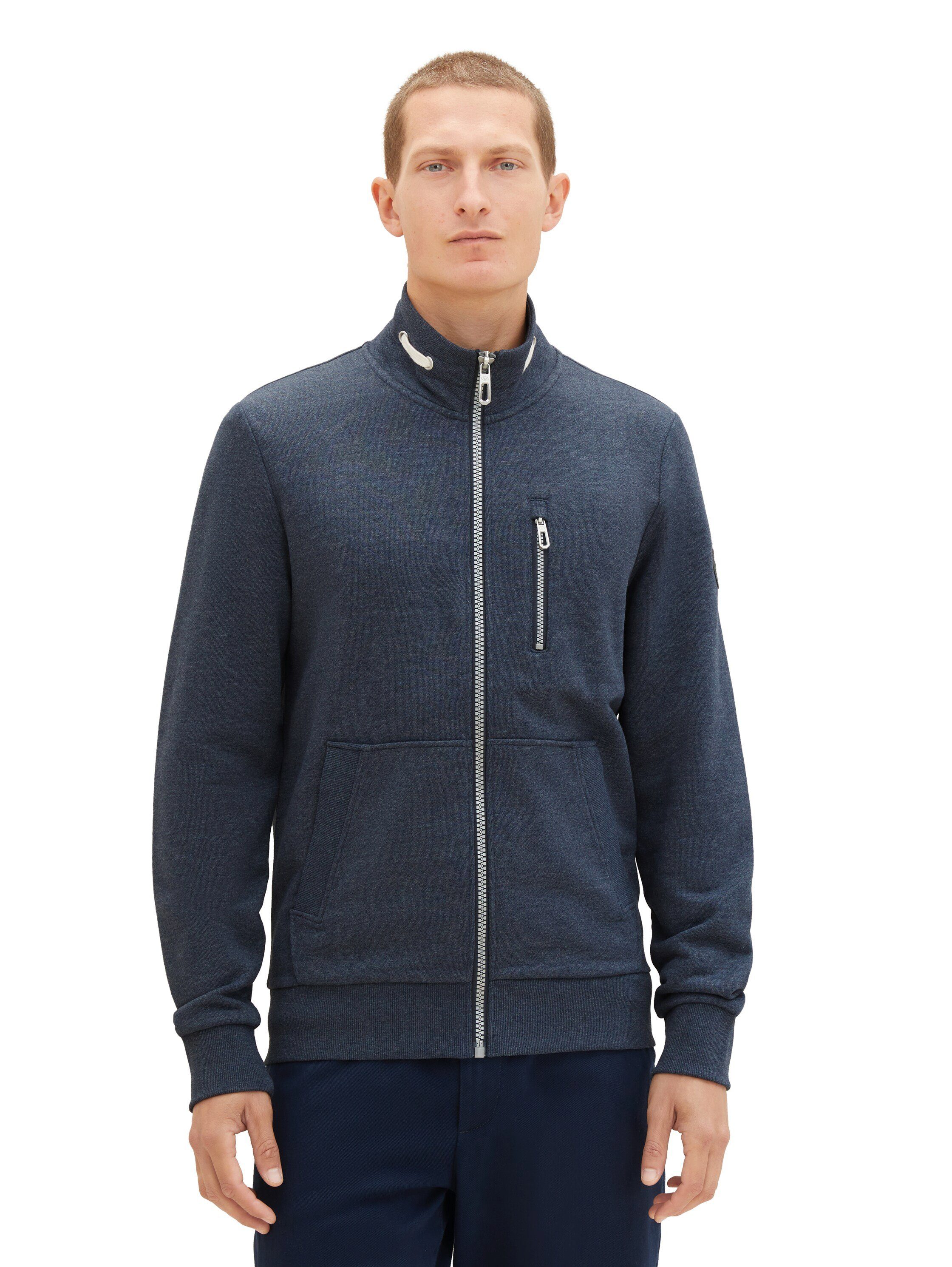 TOM TAILOR Sweatjacke mit melierter Optik