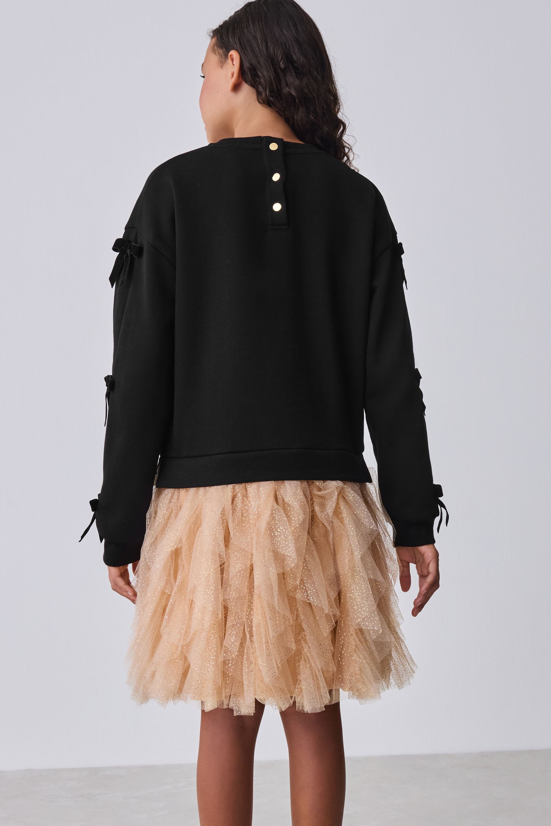 Baker by Ted Baker Tüllkleid Baker by Ted Baker Sweatshirtkleid mit Mesh-Rock (1-tlg)