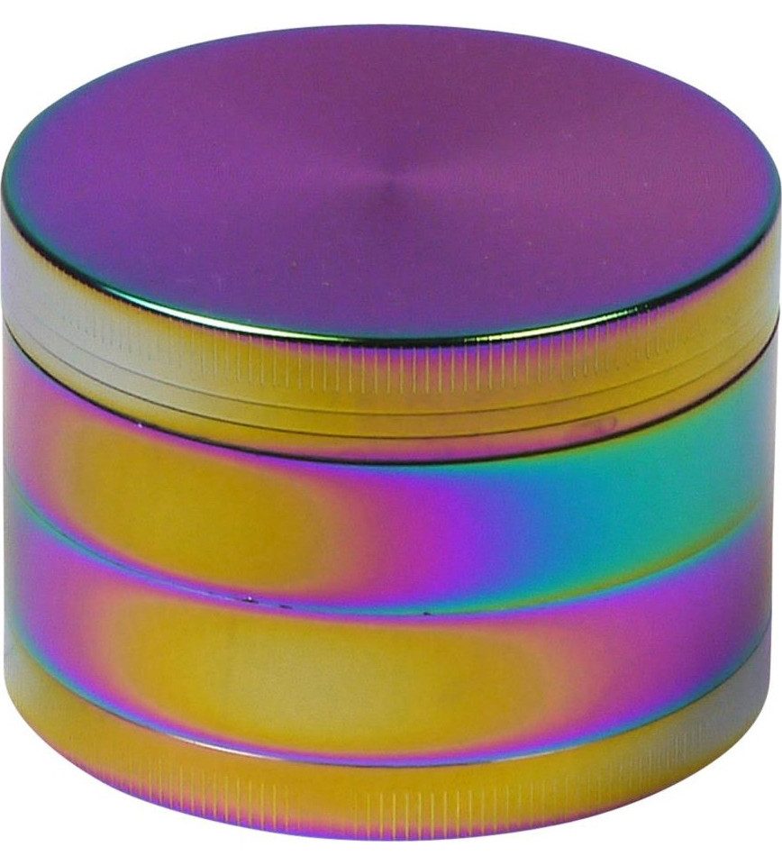 Hauser Kräutermühle Metall Grinder, Kräutermühle,3 teilig, Rainbow, 63x45mm, Bunt manuell, sehr robust