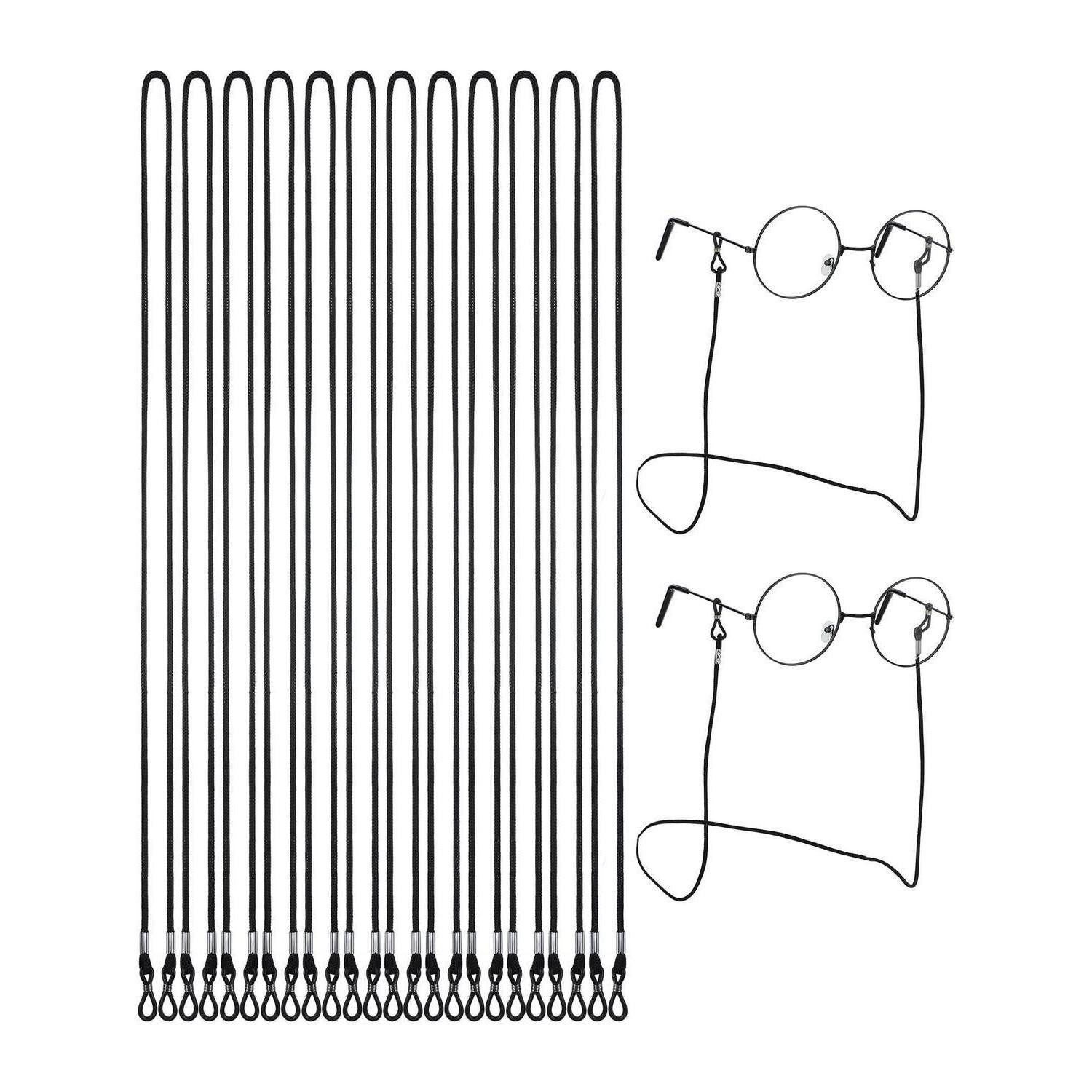 LuxusKollektion Brillenkette Brillenkette 12 Stk Schwarz Nylon Verstellbar