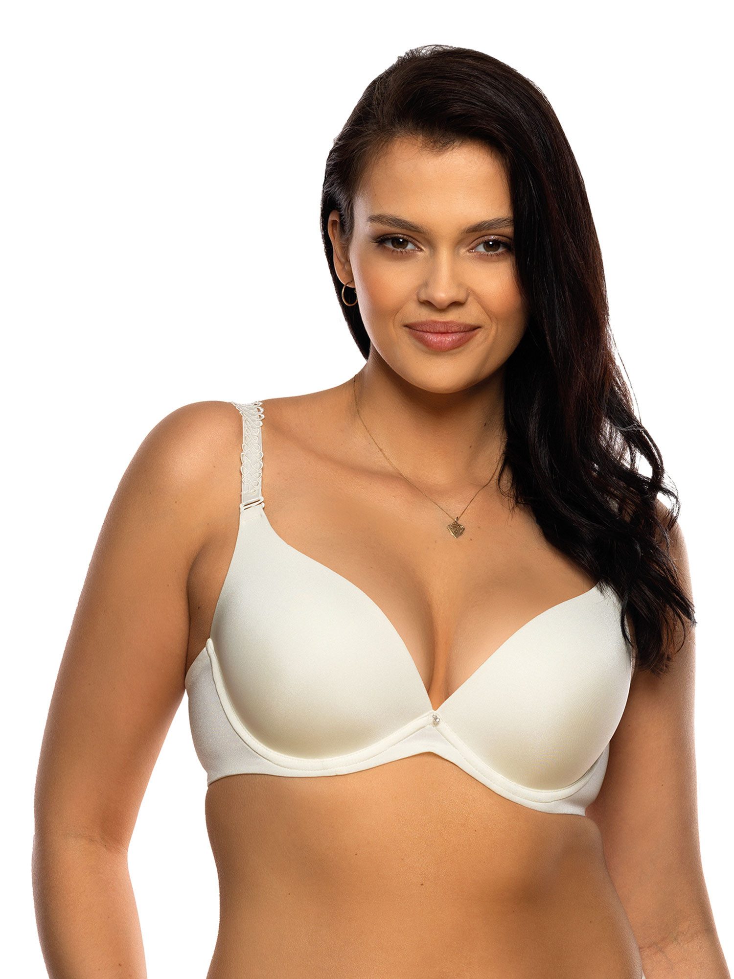 Viania Push-up-BH Push up BH abn.Träger Sally (Stück, 1-tlg) Push up Effekt, Uni, Formend, Materialmix