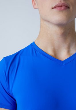 SPORTKIND Funktionsshirt Tennis T-Shirt V-Ausschnitt Herren & Jungen kobaltblau