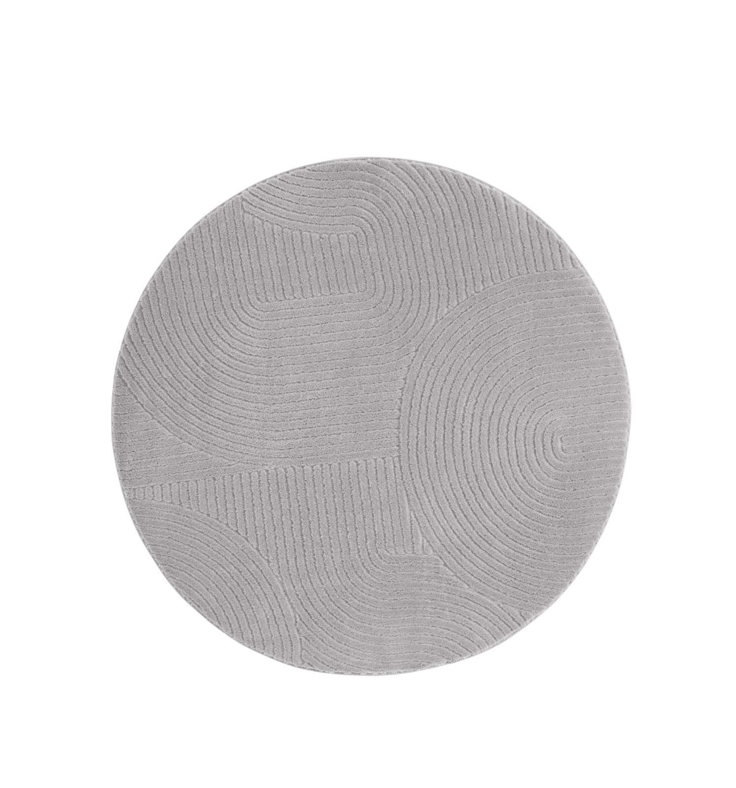 TaraCarpet Teppich TaraCarpet Homestyle 390 Wellen, rechteckig, Höhe: 10 mm, Felloptik hoch-tief weich waschbar Welle grau 50x80 – Bild 3 von 5