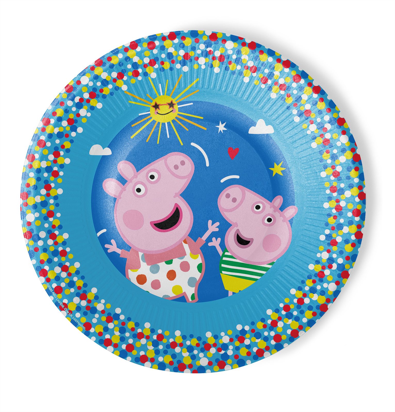 Party Factory Dekoteller Peppa Pig Party-Set Einweggeschirr 36-teilig, für 8 Personen