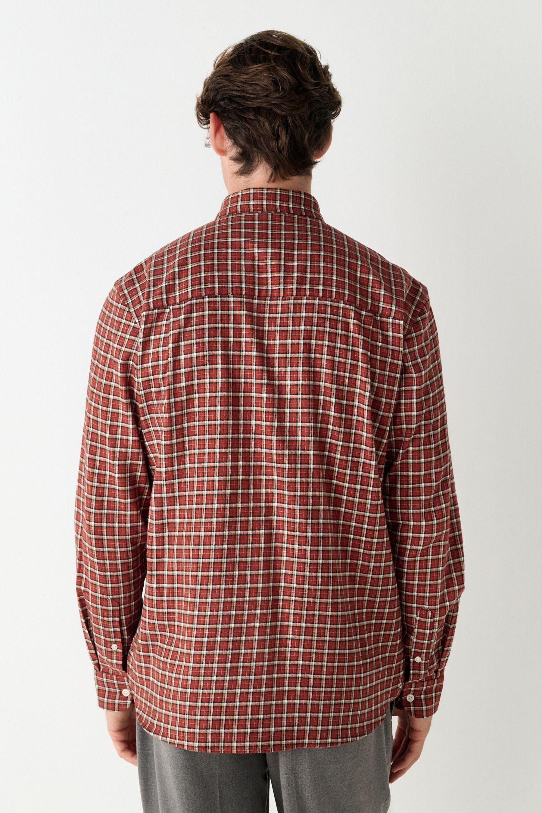 Next Flanellhemd Angerautes, kariertes Flanellhemd aus günstig online kaufen