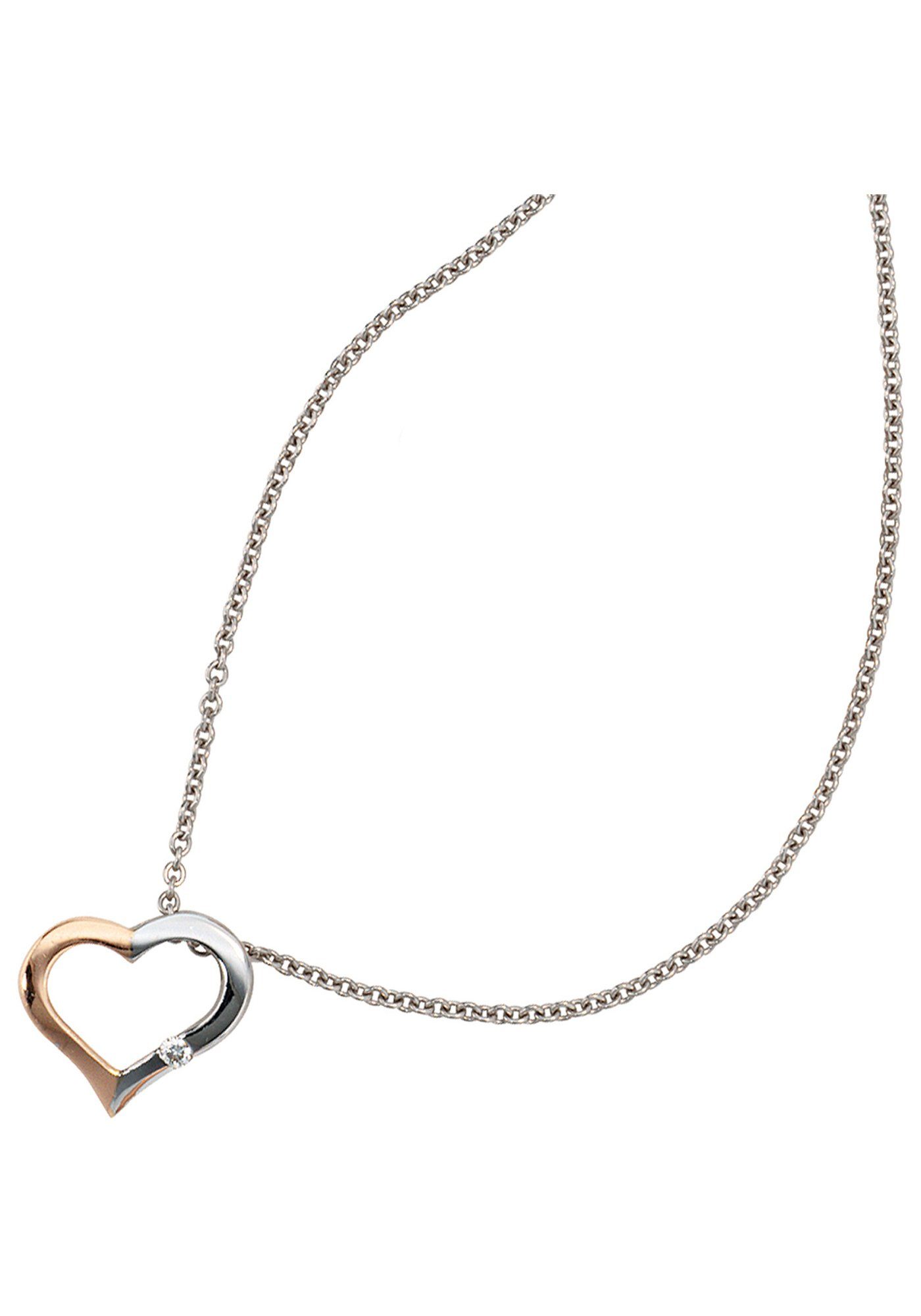 JOBO Kette mit Anhänger, 585 Gold bicol... JOBO Kette mit Anhänger, 585 Gold bicol...