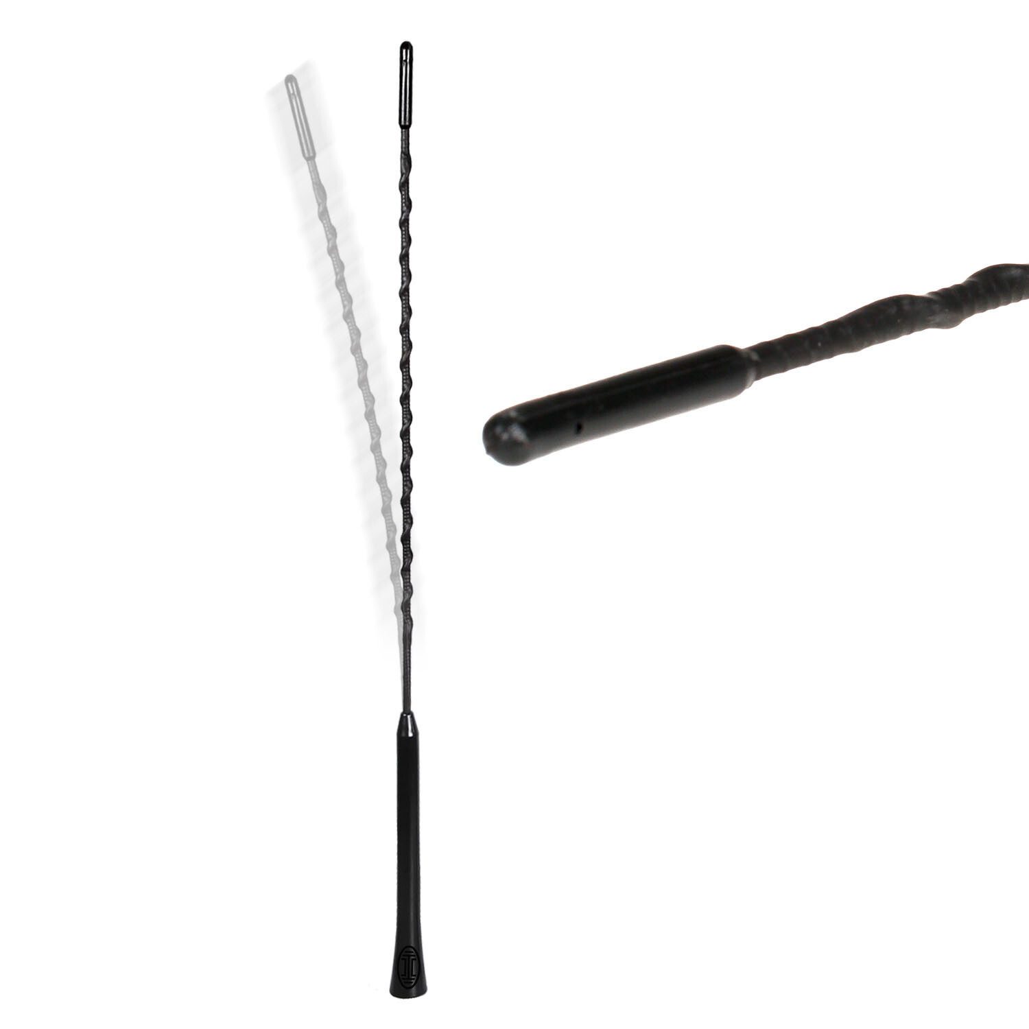 HEYNER Antenne Ersatzstab 55 cm M5 & M6 Universal Spiral AM FM Fiberglas Autoradio-Ersatzantennenstab (AM/FM, DAB)