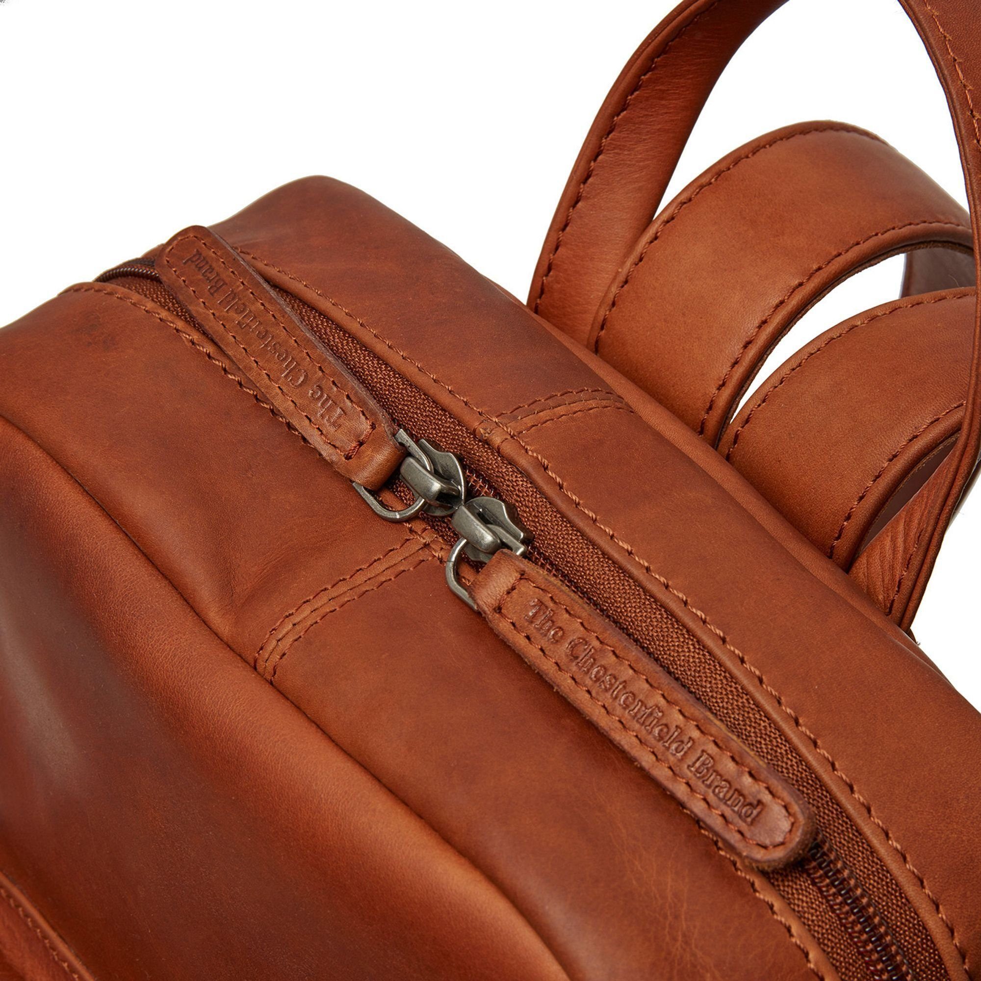 Brand Laptoprucksack Leder cognac The Santana, Chesterfield