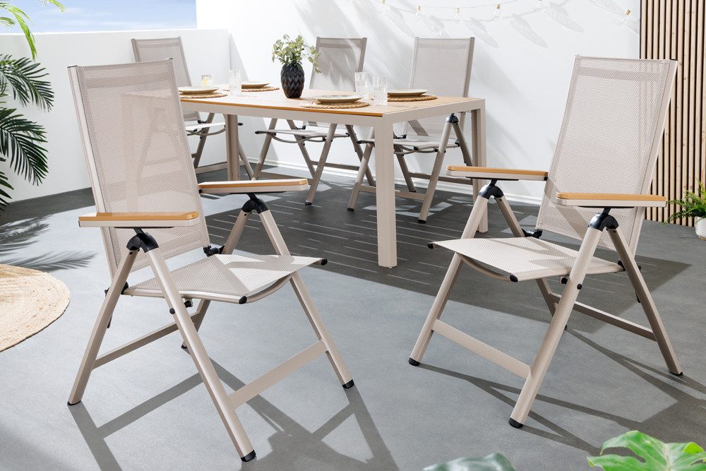 riess-ambiente Gartenstuhl DESIGNO taupe / natur günstig online kaufen