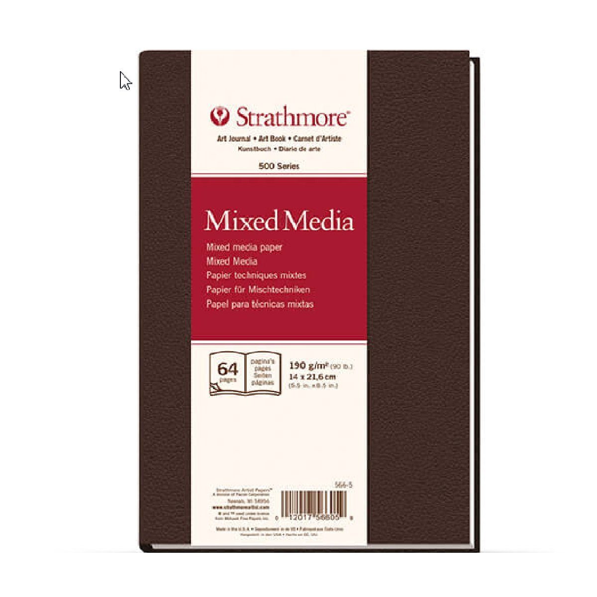 Strathmore Artist Papers™ Zeichenblock Skizzenbuch Mixed Media Journal, 21,6x27,9cm, 190 g, 64 Seiten, Langlebige Smyth-Naht-Bindung, damit die Seiten flacher liegen