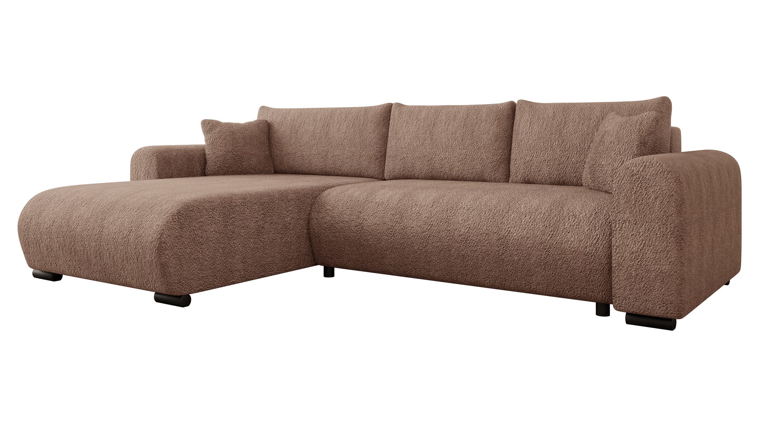 MIRJAN24 Ecksofa Merkos, mit Schlaffunktion und Bettkasten, Metallfüße, Hol günstig online kaufen