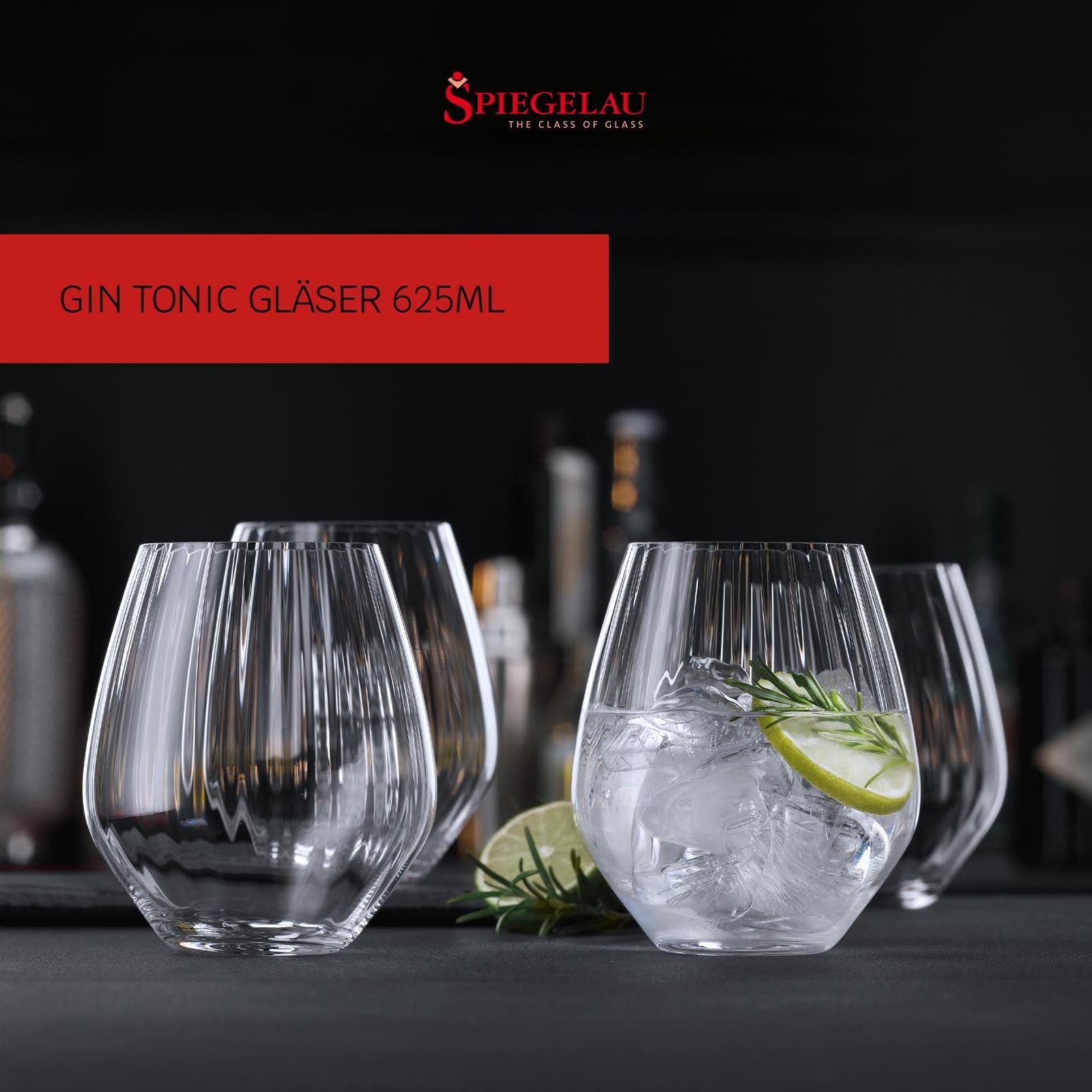SPIEGELAU Cocktailglas Gin Tonic Becher 625 ml 4er Set, 4-tlg., Glas