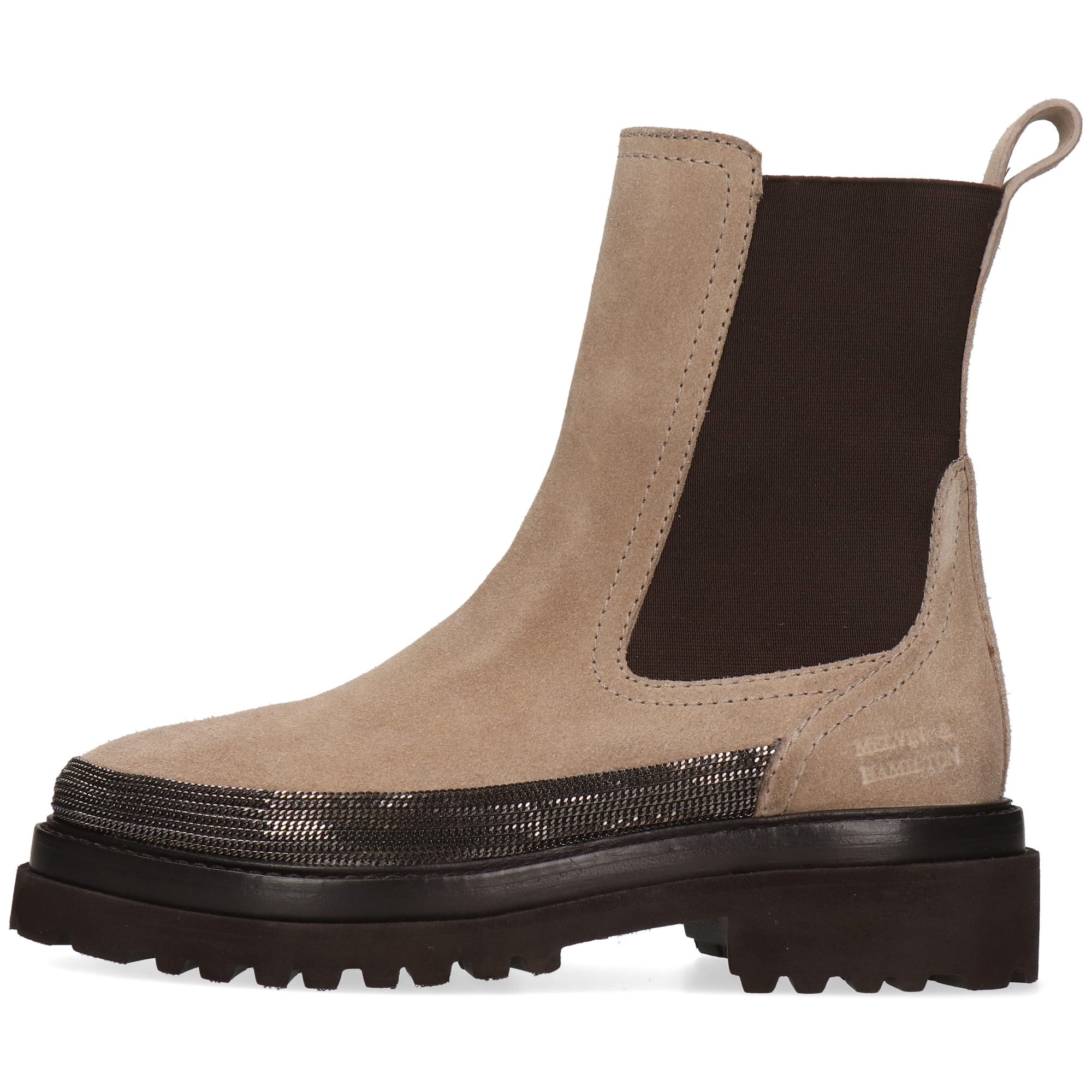 Melvin & Hamilton Leonie 27 Leder-Chelsea Boots für Damen Stiefelette Plateausohlen, Echtes Leder