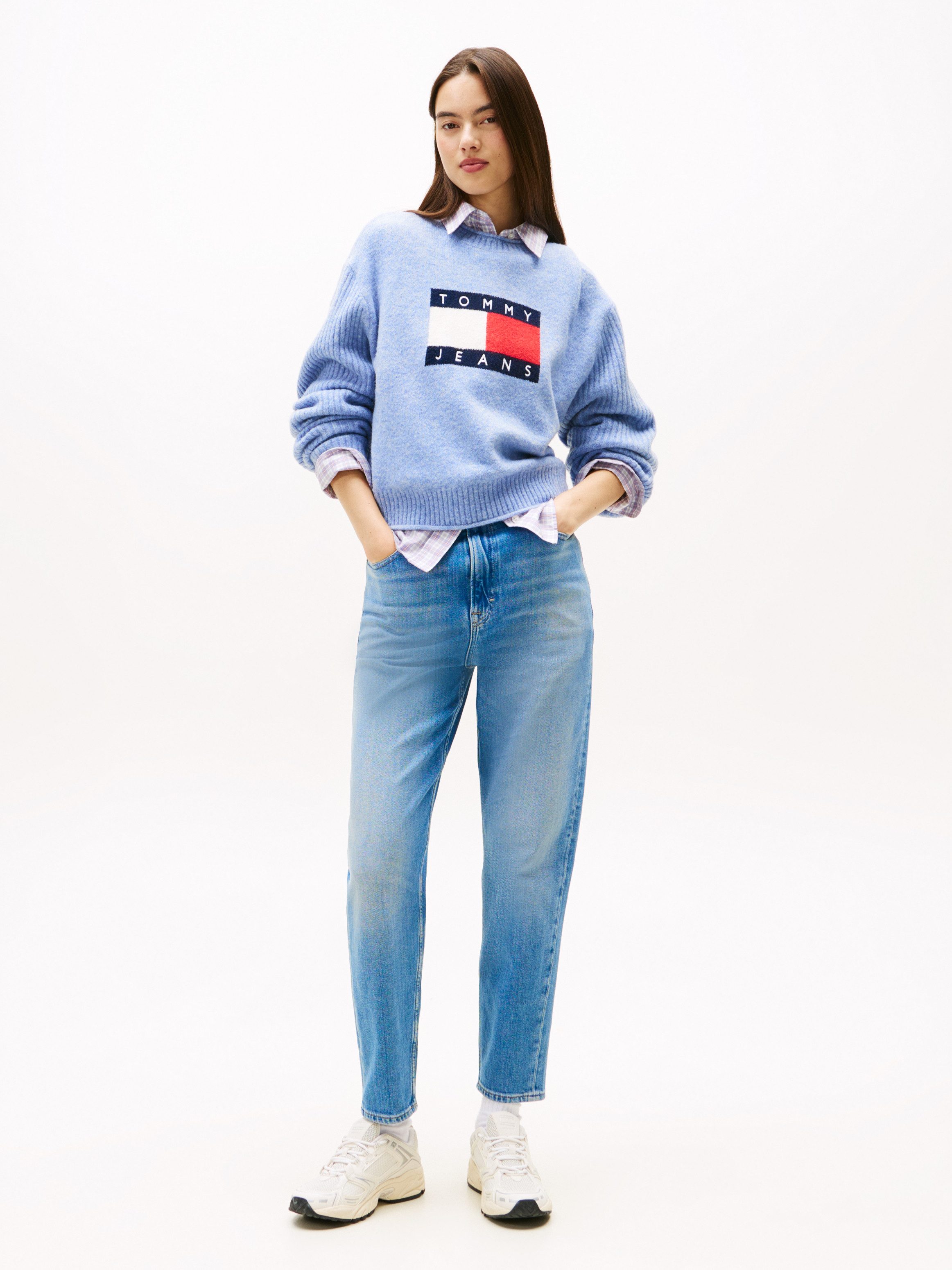 Tommy Jeans Tapered-fit-Jeans MOM JEAN UH TPR DI5133