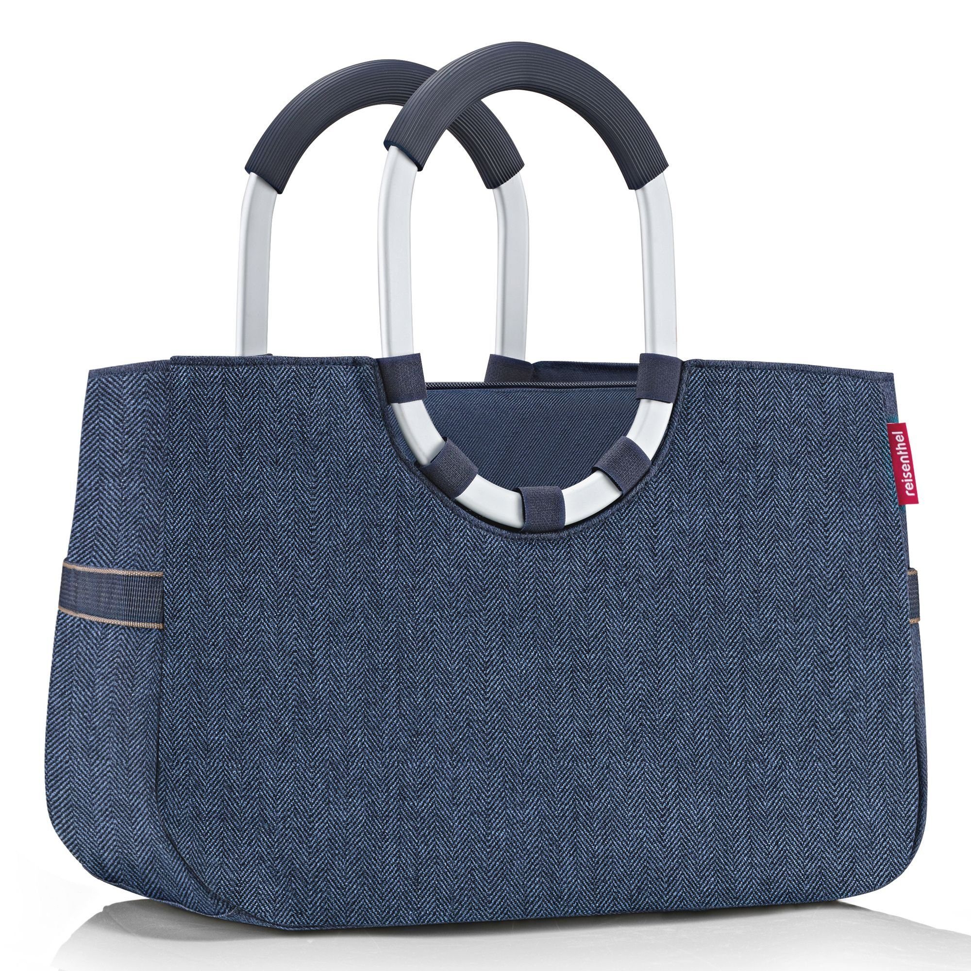 Shopper, REISENTHEL® blue dark herringbone Polyester