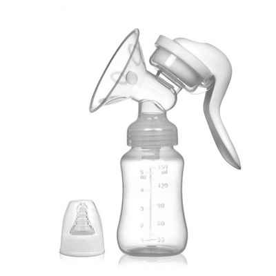 Silberstern Handmilchpumpe Handmilchpumpe-Tragbar Saugsilikon Stillen Manuelle MilchpumpeBPA-frei, Milchschießer–einfach zu verwenden, ergonomisches Design Komfort Baby