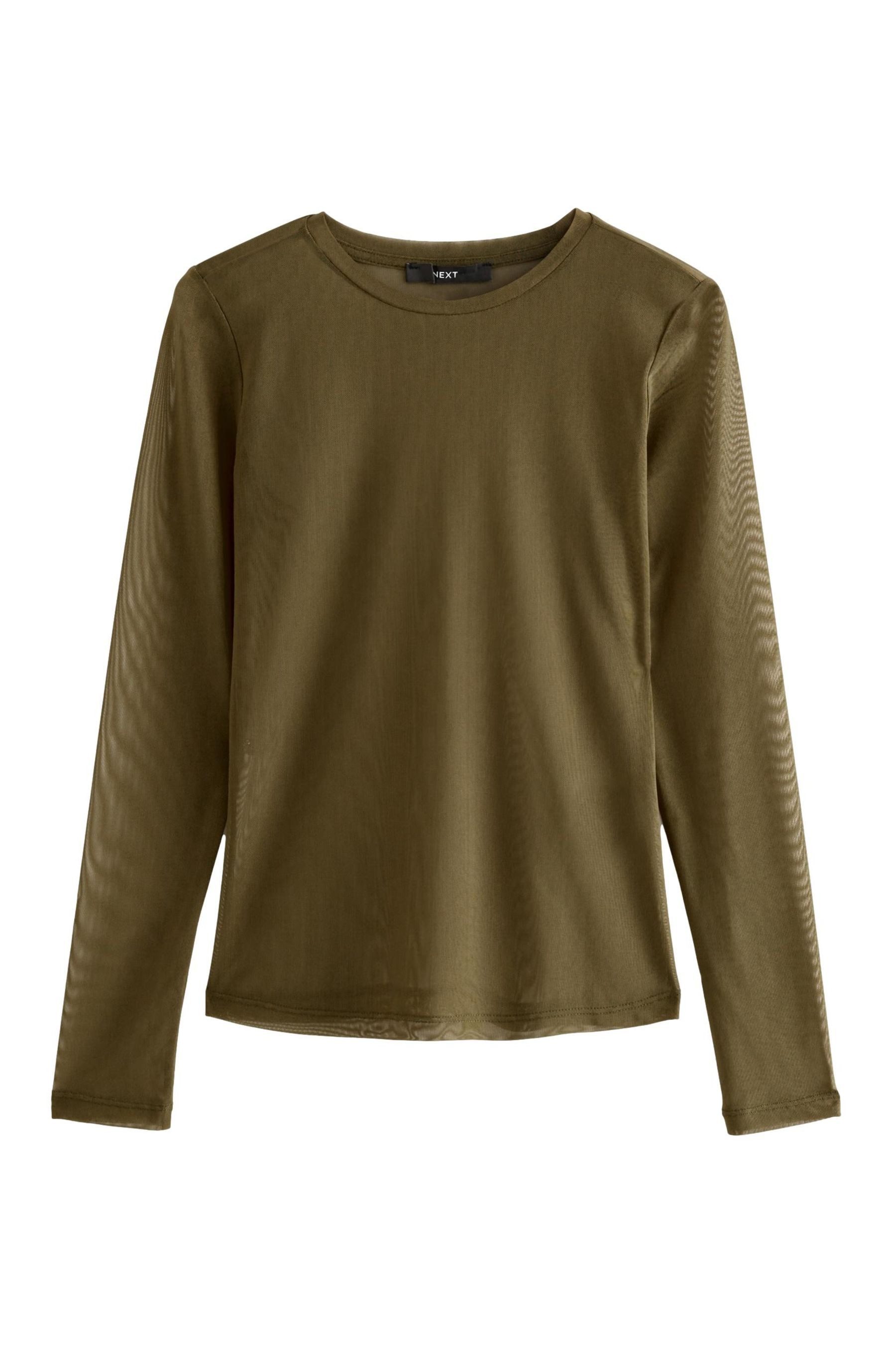 Next Langarmshirt Langarmshirt in Mesh-Optik (1-tlg) günstig online kaufen