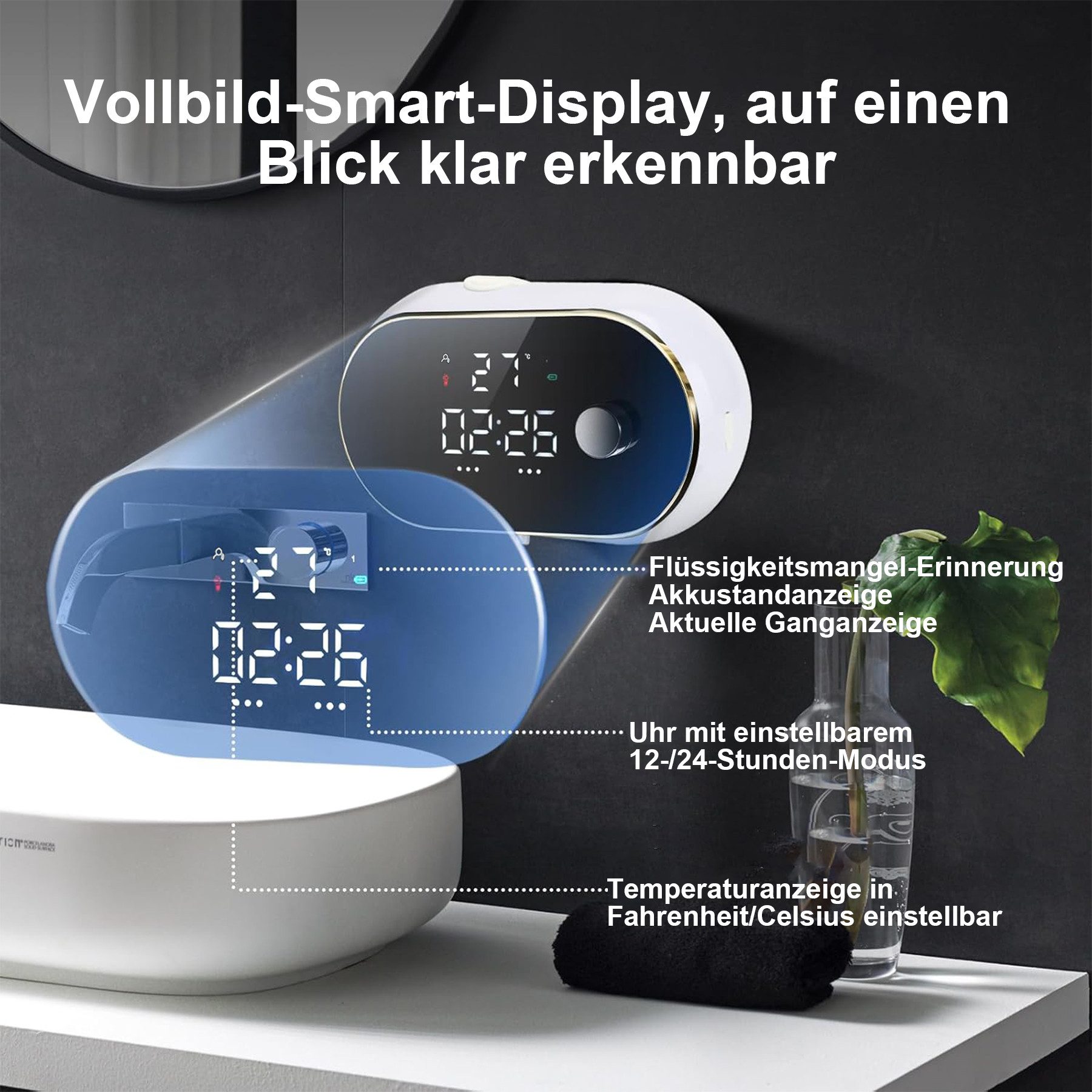 Senmudi Seifenspender Seifenspender Automatisch Wandbefestigung Küche Bathr günstig online kaufen