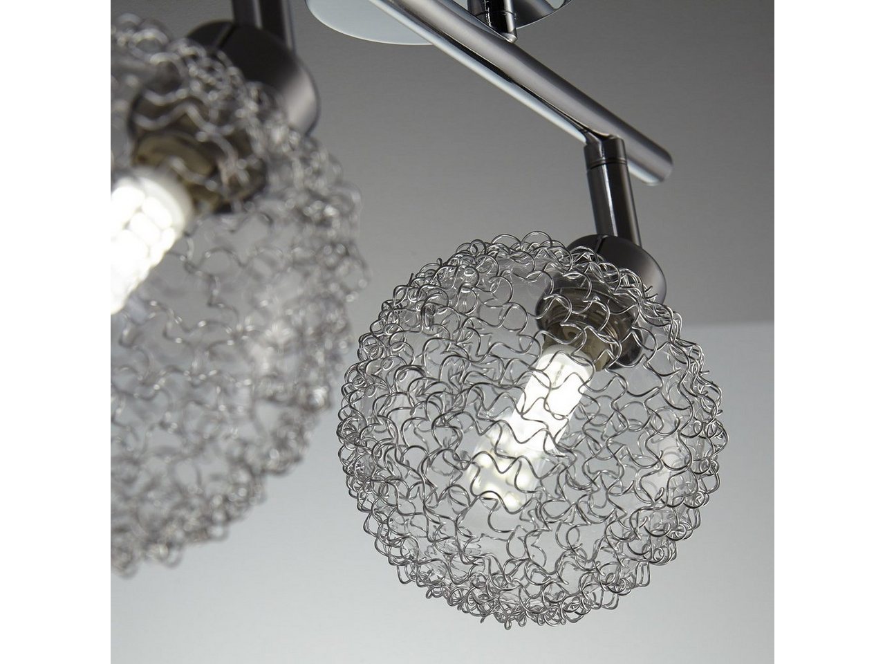 B.K.Licht LED Deckenleuchte, LED Deckenlampe Chrom modern Lampe Wohnzimmer Design drehbar G9-kaufen