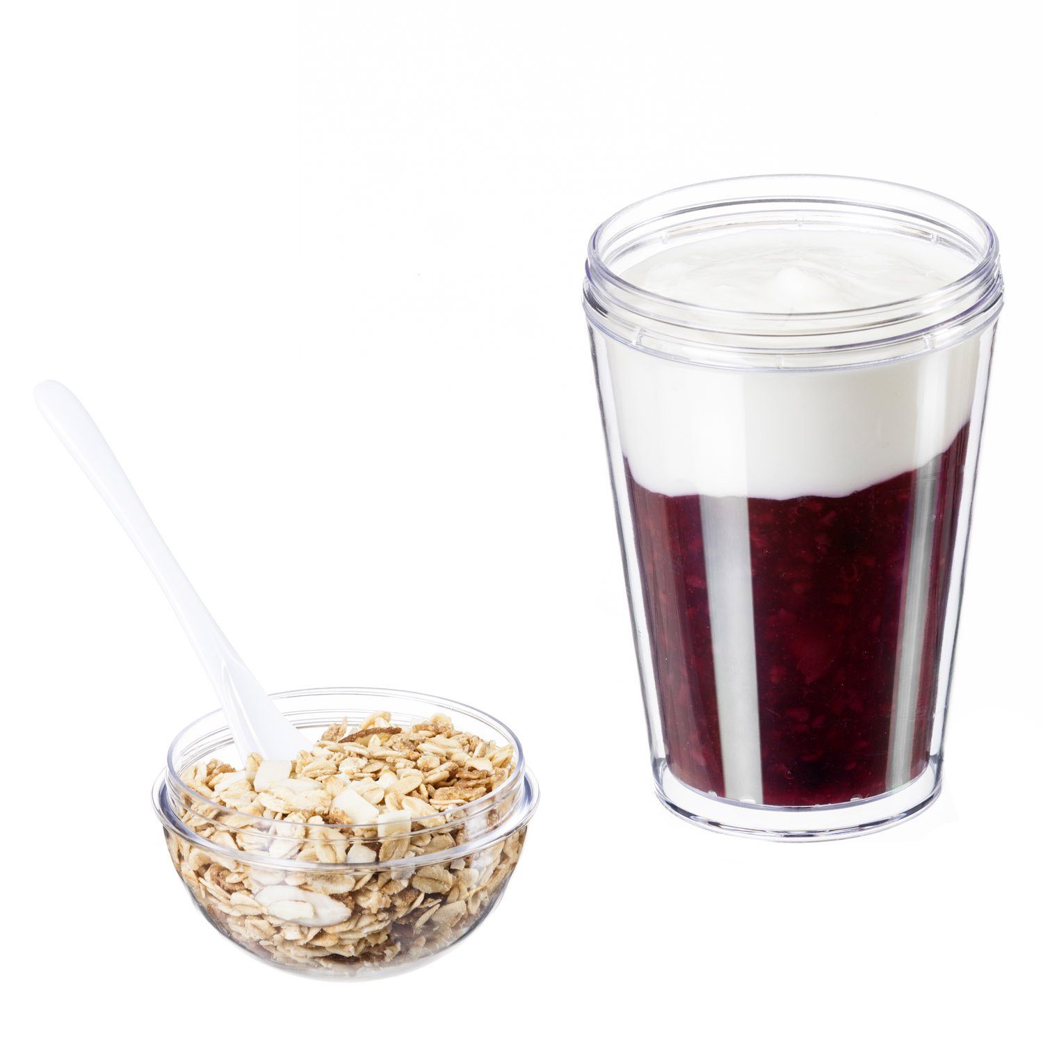Goods+Gadgets Becher GOODS+GADGETS Müsli To Go Behälter - Doppelwandiger Joghurtbecher, Müslibecher Müslischale – Bild 4 von 5