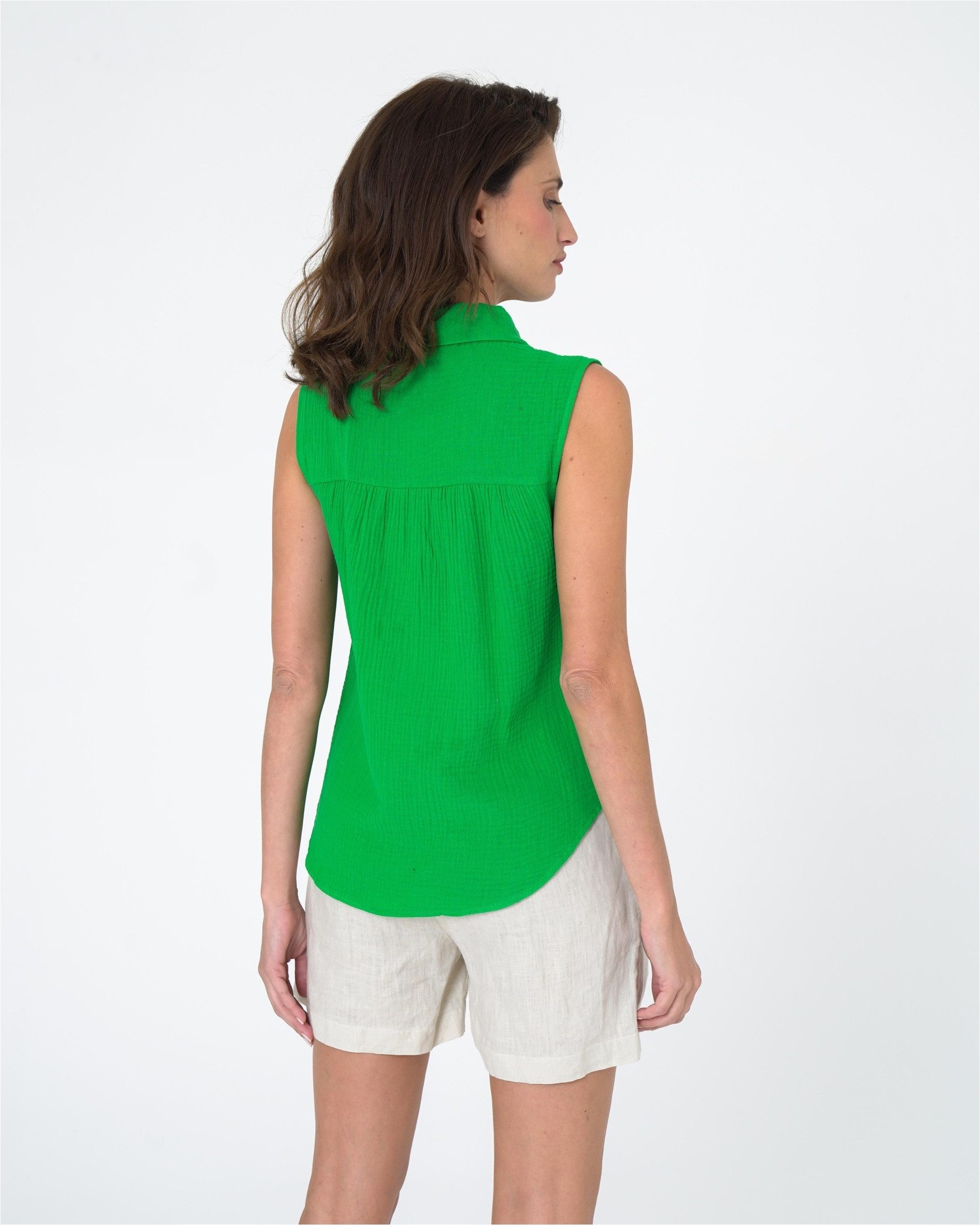 freshlions Klassische Bluse Ruth (1-tlg) im ärmellosen Design