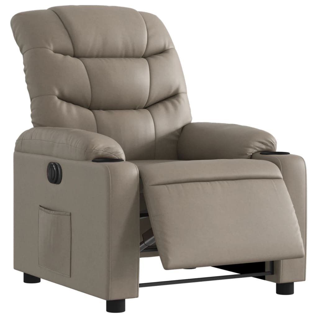 vidaXL Sessel Relaxsessel Elektrisch Cappuccino-Braun Kunstleder günstig online kaufen