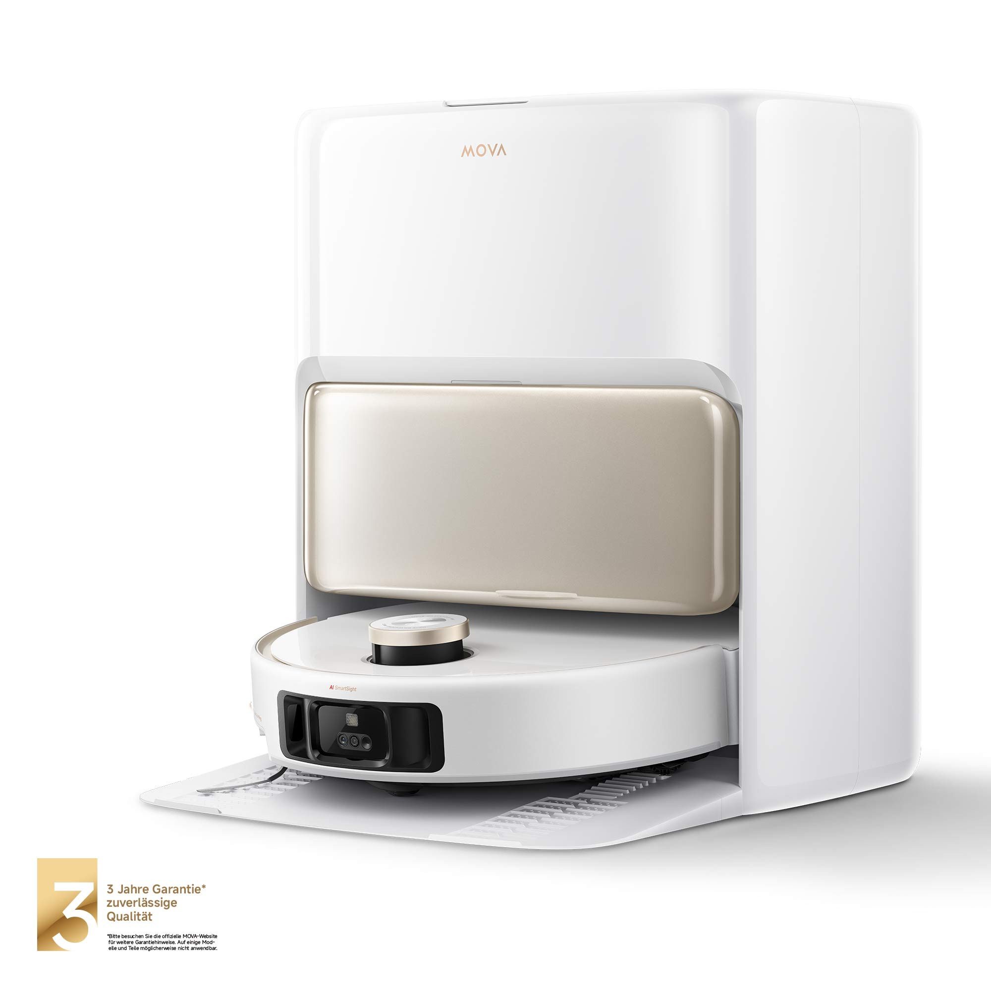 Mova Saugroboter mit Wischfunktion MOVA V50 Ultra Complete, 700 W, mit Beutel, 24.000Pa Saugkraft, Hindernisüberwindung, 50°C Wischwasser, 180m²