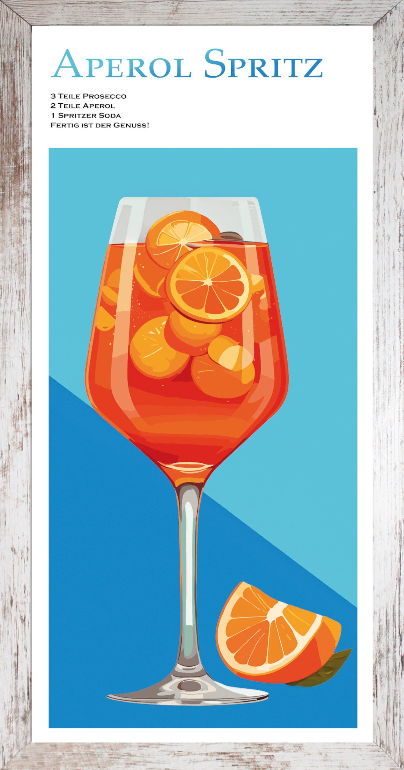 Bönninghoff Bild mit Rahmen, Cocktail, Essen, Getränke, Küche, Obst, Orange, Sprüche, Sprüche & Texte (1 St)