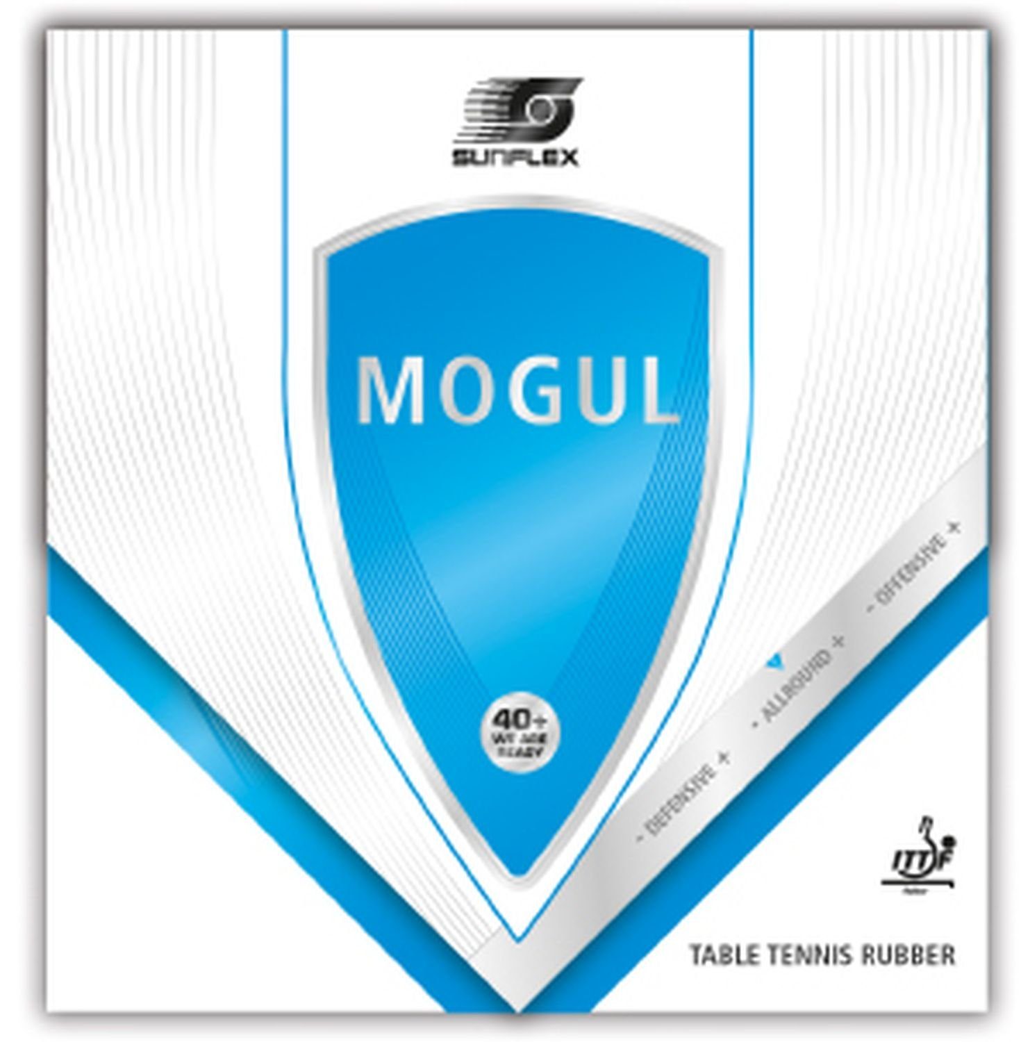 Tischtennisschläger Mogul Tischtennis-Belag, 1,5mm Schwamm schwarz