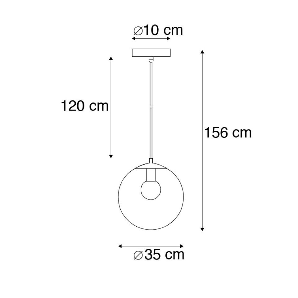 Qazqa Pendelleuchte Pallon, ohne Leuchtmittel, Warmweiß