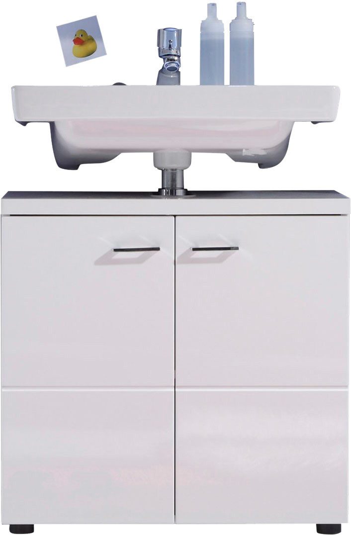 trendteam Waschbeckenunterschrank Nightlife Waschbeckenunterschrank mit 2 Türen - (B/T/H) 65/35/63 cm