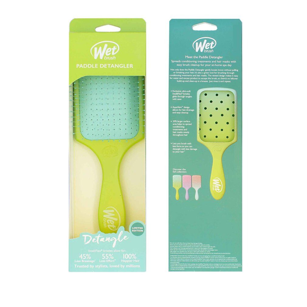 The Wet Brush Haarbürste Nassbürste Paddle Detangler Feel Good Ombre - Grün/Blau