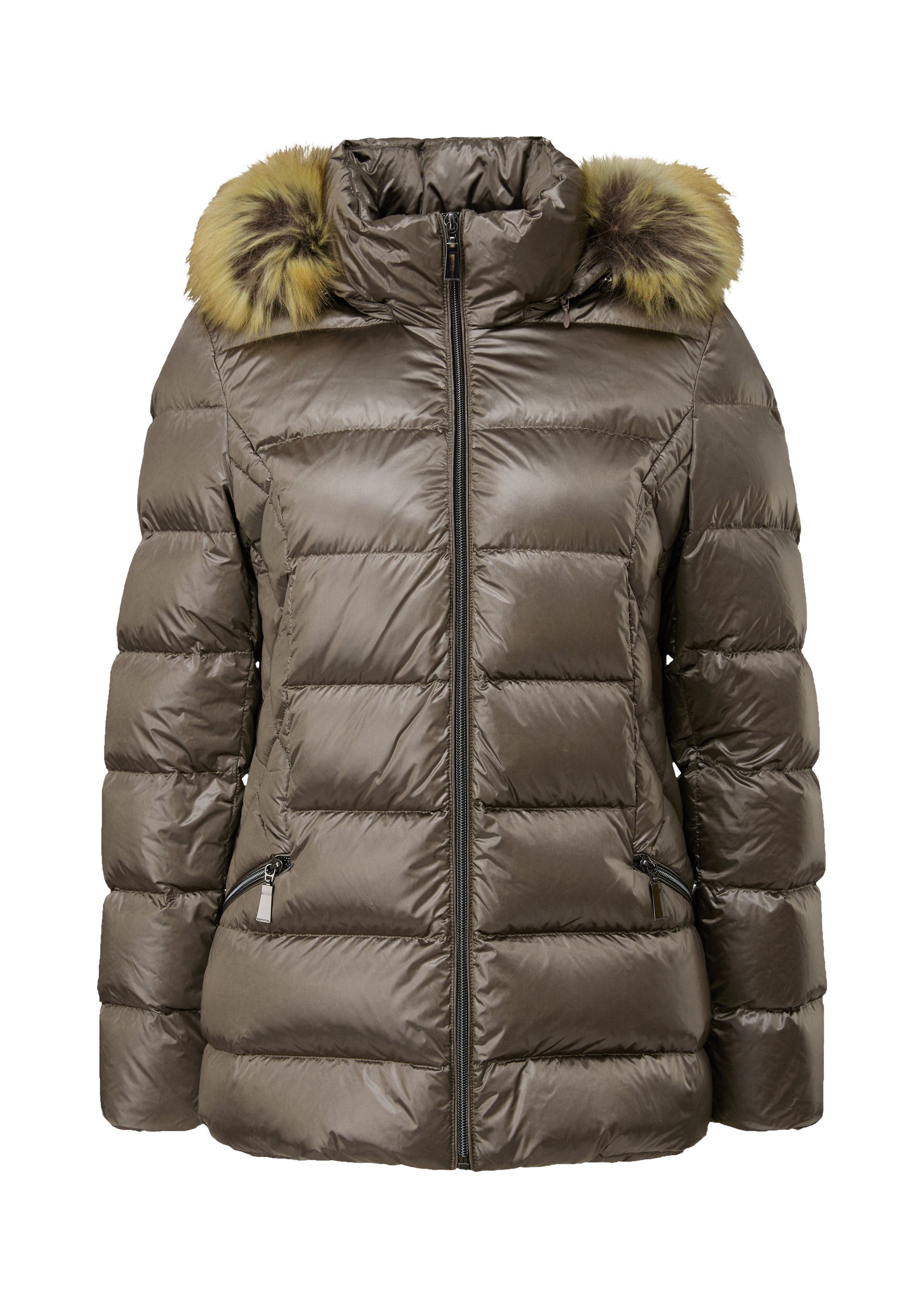 comma Winterjacke Outdoor-Jacke Steppjacke mit abnehmbarem Kunstfell