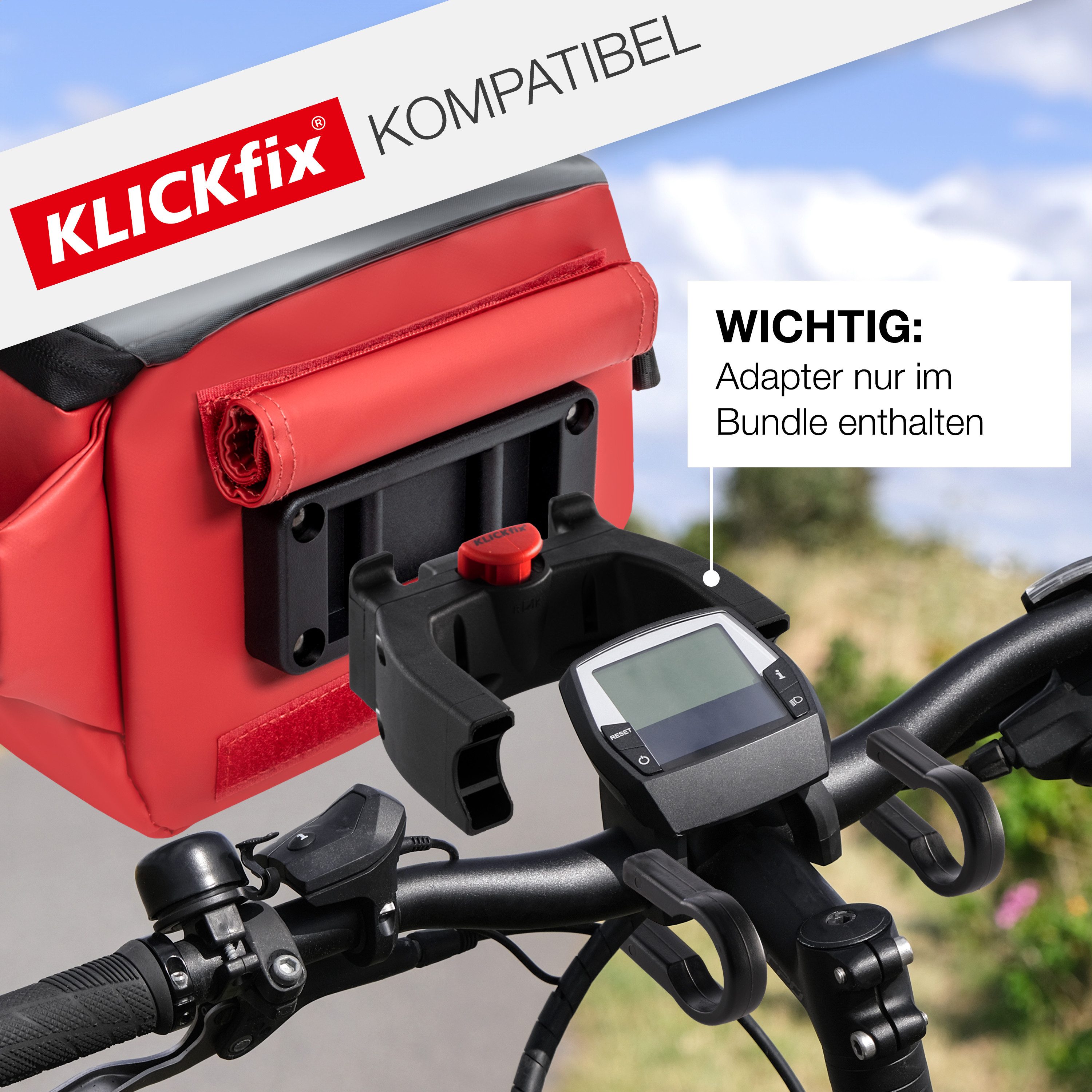 Valkental Lenkertasche Fahrradtasche vorne für Lenker, wasserdicht & reflektierend, 5 L
