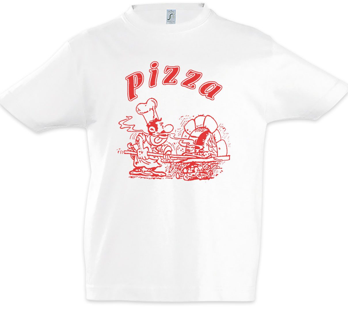 Print-Shirt Pizza Box D Kinder T-Shirt Italia Pizzeria Italien Tratorria Zeichen