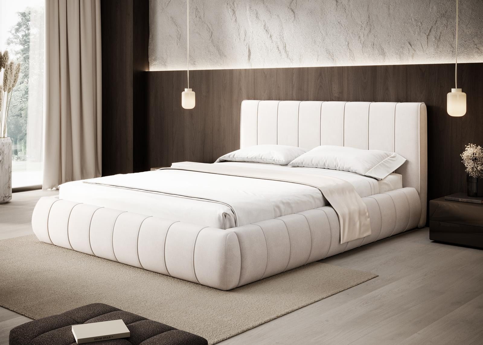 Compleo Polsterbett modern und elegant, Designerbett, MADE IN EU TOPSELLER (Klassisch Design), Wolkenbett