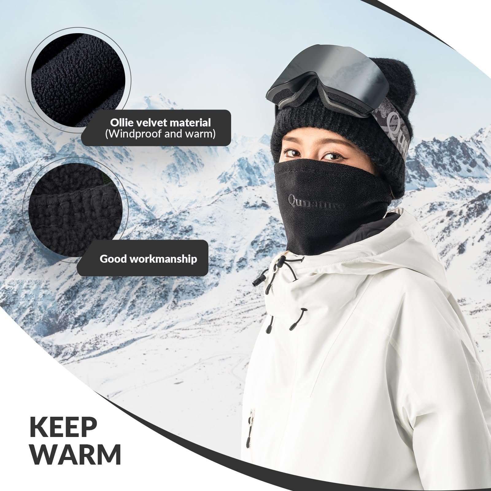 Qunature Sturmhaube Winter Halsschlauch Halswärmer Ski günstig online kaufen