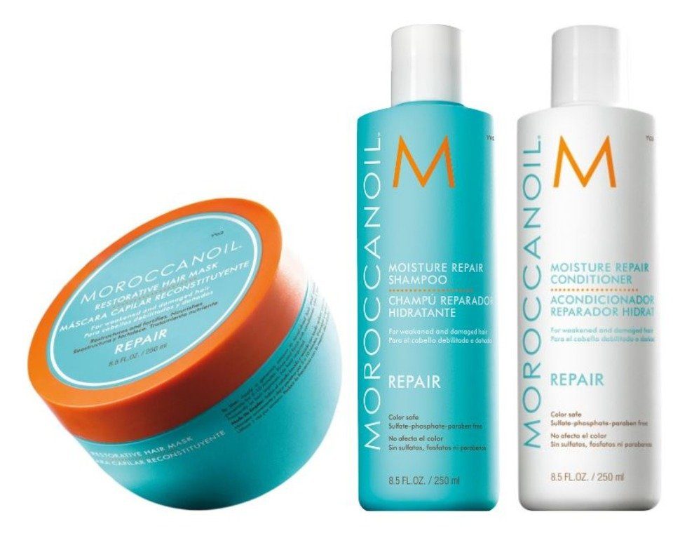 moroccanoil Haarpflege-Set Repair Trio, Set, 3-tlg., Shampoo + Conditioner + Maske, reparierend