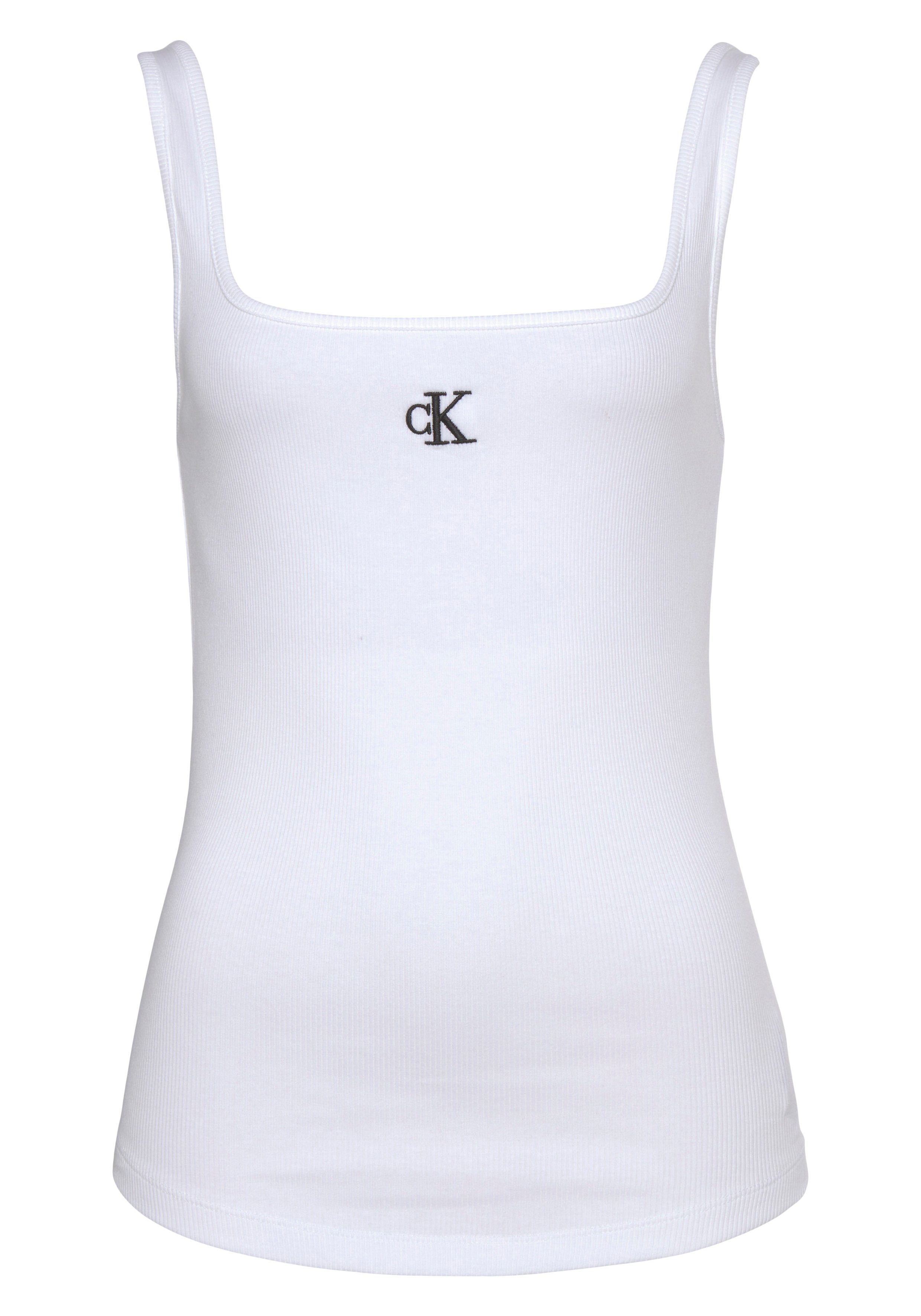 Calvin Klein Jeans Tanktop CK RIB TANK TOP mit eckigem Ausschnitt günstig online kaufen