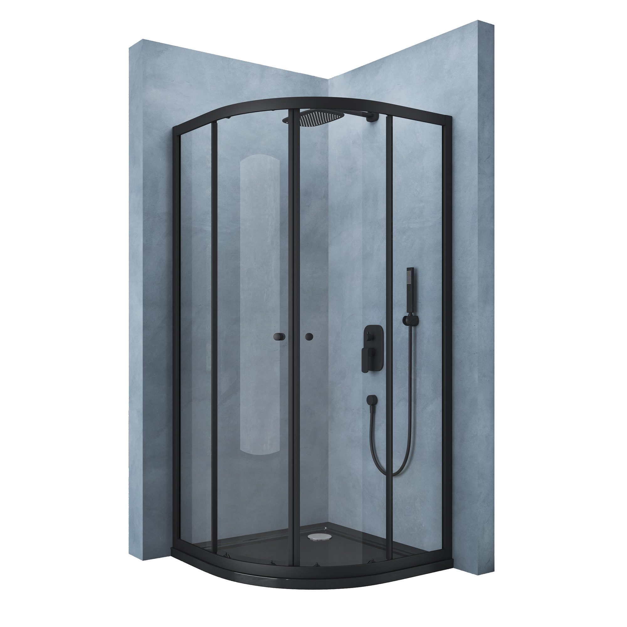 doporro Eckdusche Duschkabine Viertelkreis 2 Schiebetüren Klarglas Groß Ans günstig online kaufen