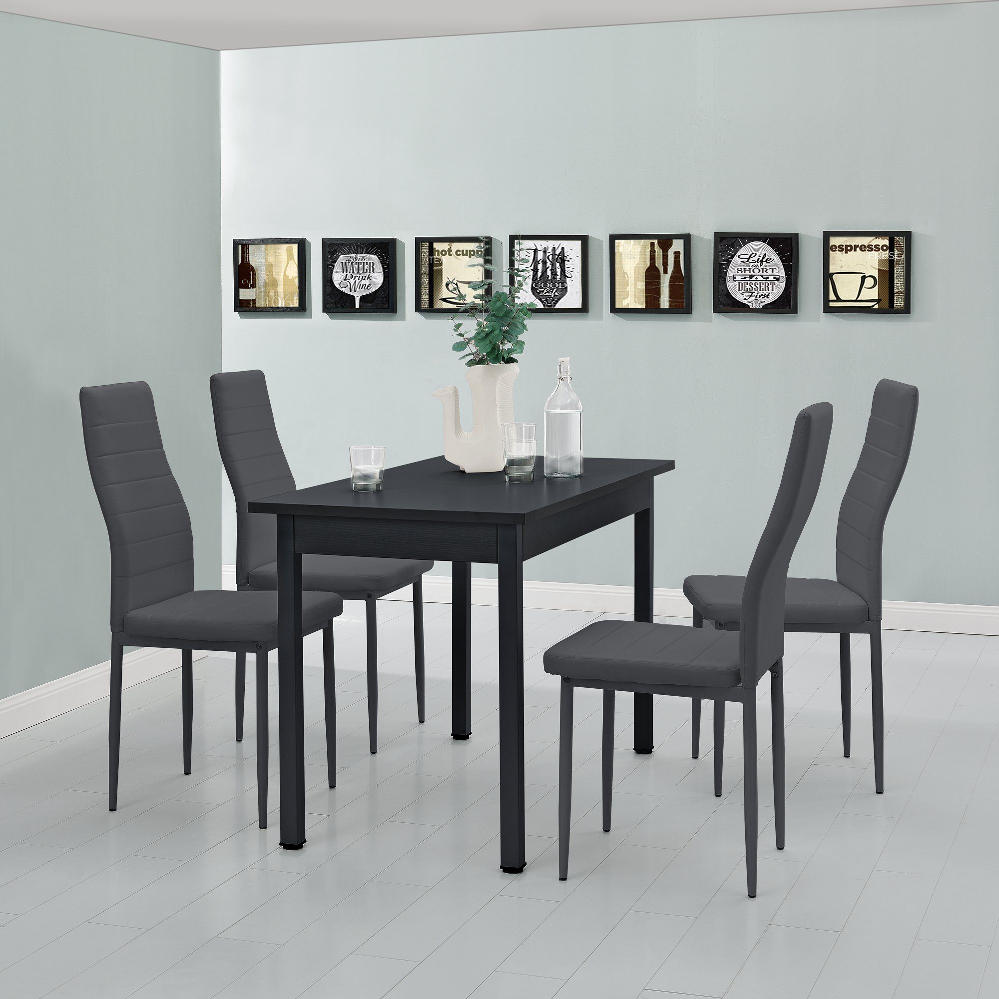 en.casa Essgruppe, (Set, 5-tlg), »Jørpeland« Esstisch günstig online kaufen