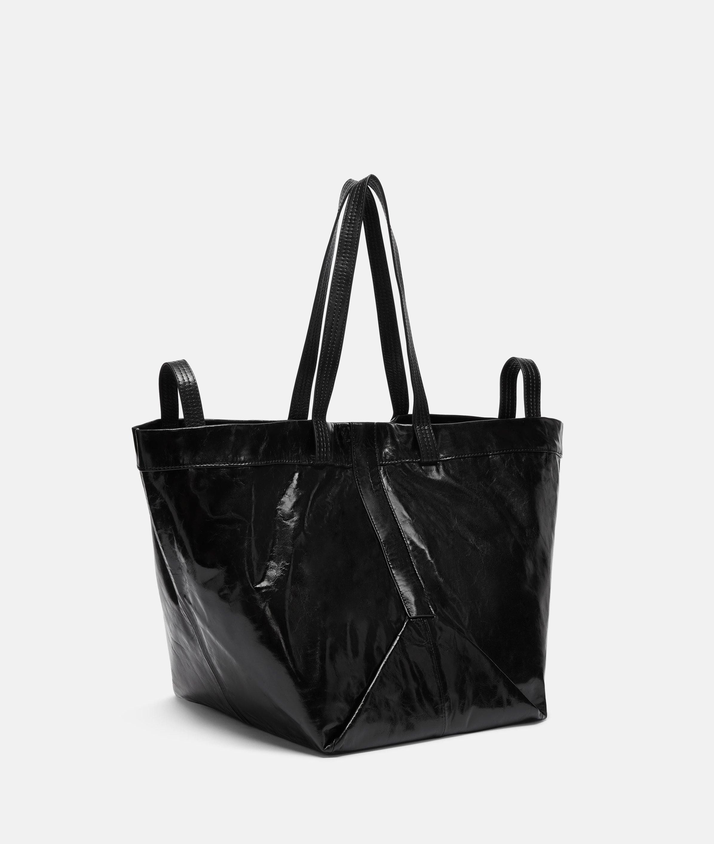 Liebeskind Berlin Shopper Elvira Shopper L, Großer Shopper aus Glattleder in Crinkle-Optik