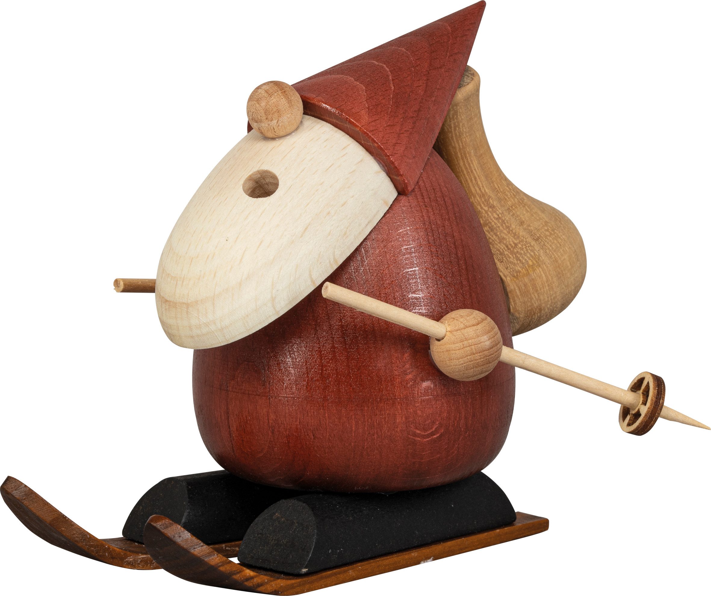 SAICO Original Räuchermännchen Weihnachtsmann-Ski-Champion, BxHxT: 10x11x10 cm