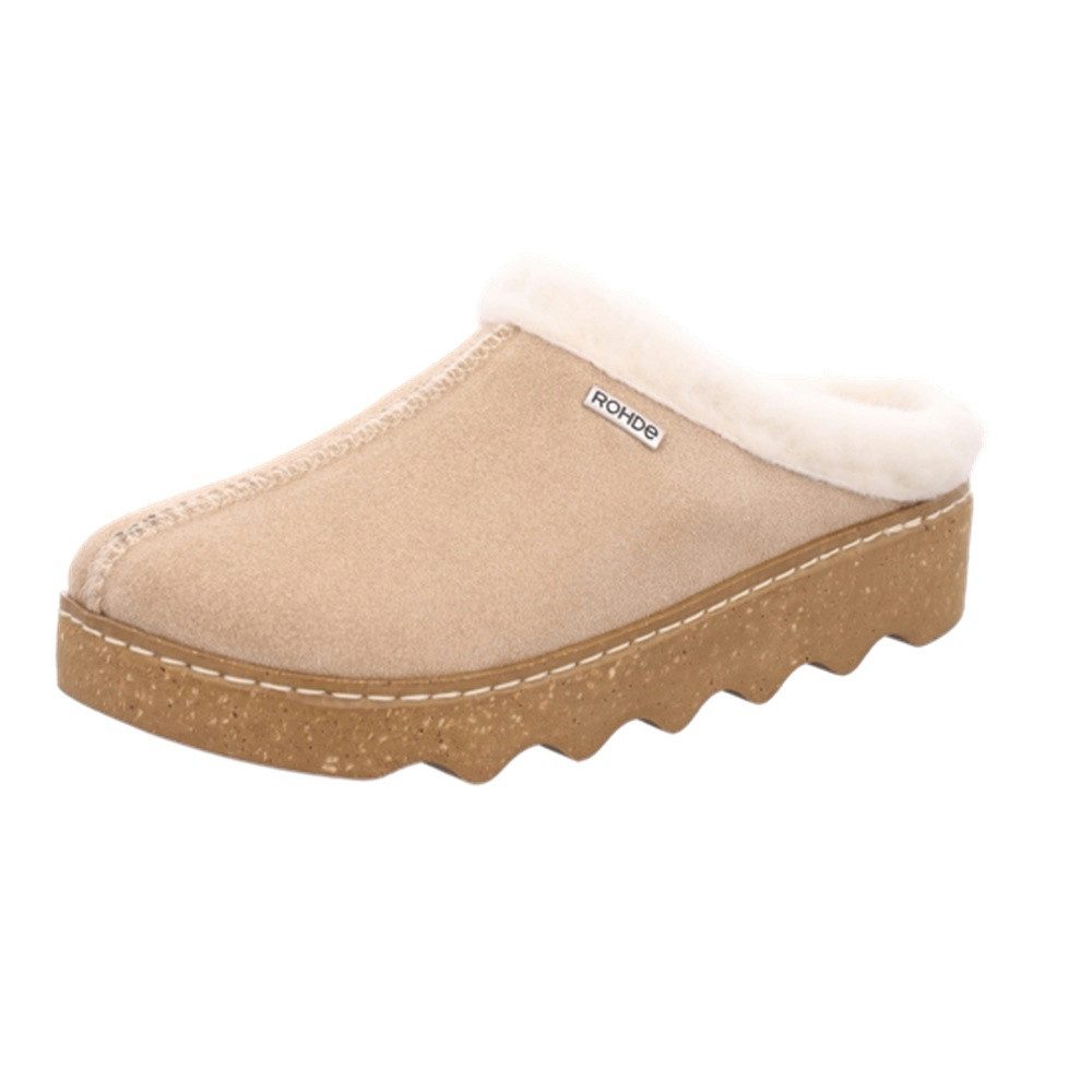 Rohde Foggia-D Pantoffel Hausschuh, Clog mit herausnehmbarer Innensohle aus Lammwolle