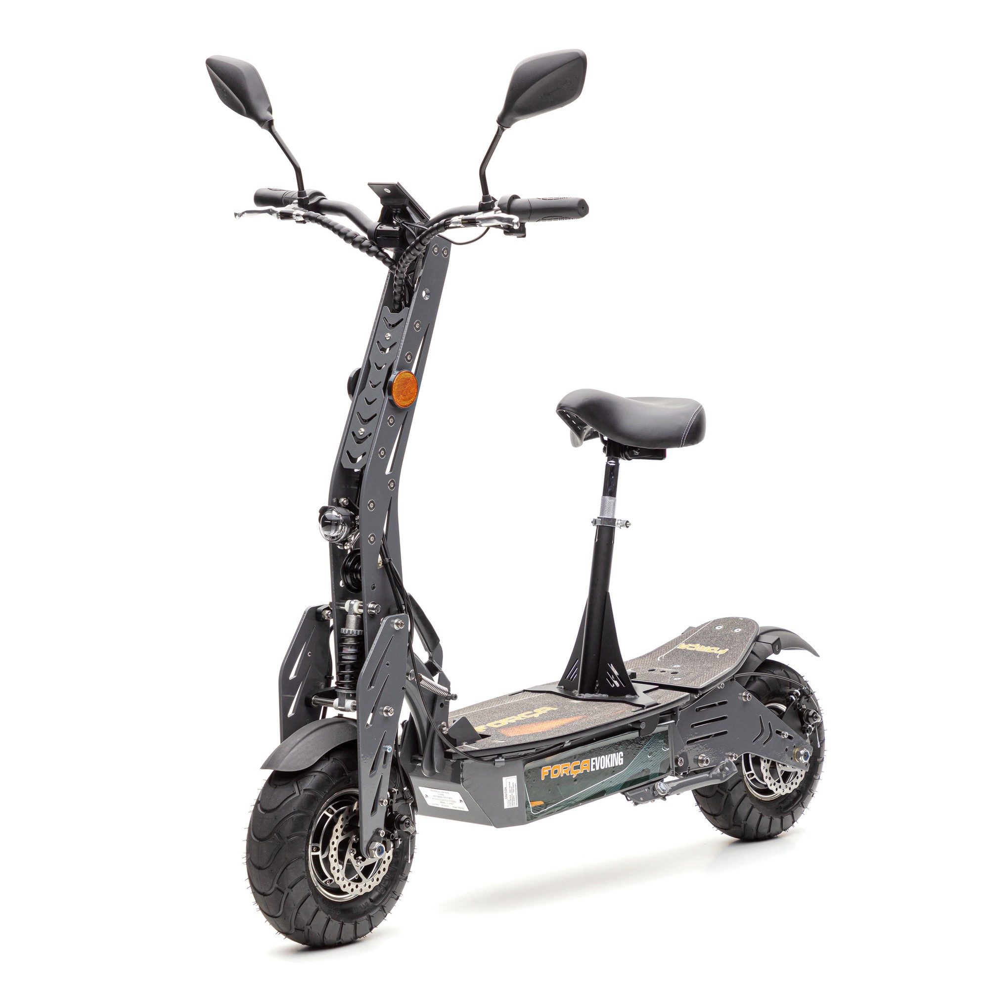 Forca E-Scooter Evoking IV EEC 45 km/h 2000W LI20AH BlackBull Dual-Antrieb, 45,00 km/h, (Set, Evoking IV 2000W 45 km/h 20ah Lithium), Straßenzulassung vorhanden