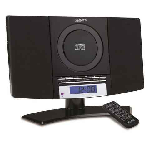 Denver MC-5220 Stand CD Player mit FM Radio, Uhr mit Weckfunktion Stereo-CD Player (FM-Radio, Fernbedienung, Wandmontage möglich)